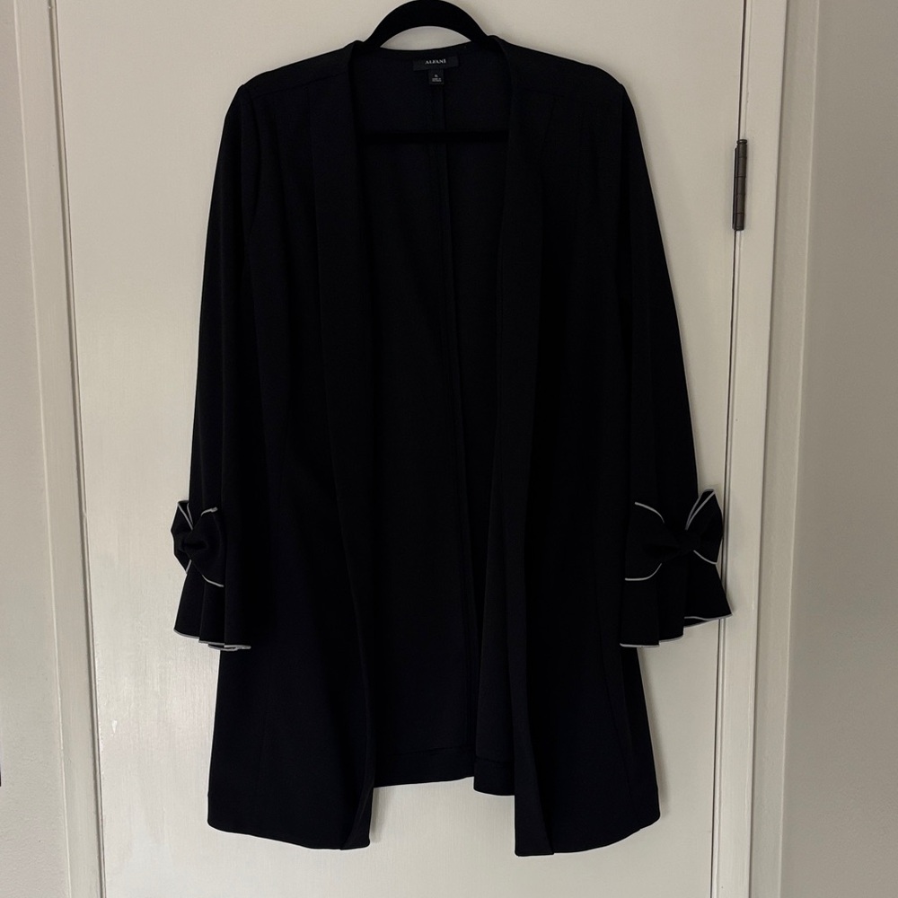 Alfani Black Women's Blazer with Bow Details XL